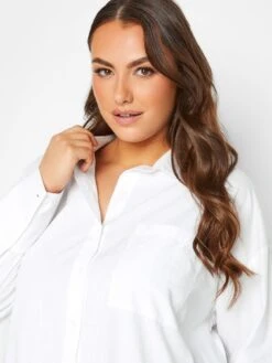 Yours Oversized Poplin Shirt White -RIVE IS Clothing Shop VEJE9 SQ4 0000000013 WHITE MDd