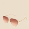 Accessorize Half Frame Aviator Sunglasses