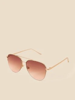 Accessorize Half Frame Aviator Sunglasses
