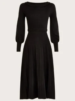 Monsoon Epp Dress Pleat Trim Slash - Black -RIVE IS Clothing Shop VEL39 SQ3 0000000004 BLACK MDo