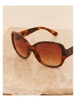 Accessorize Wide Arm Tortoiseshell Square Sunglasses -RIVE IS Clothing Shop VELAU SQ3 0000000143 BROWN SLd