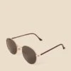 Accessorize Round Metal Frame Sunglasses -RIVE IS Clothing Shop VELGA SQ1 0000000036 GOLD SLf