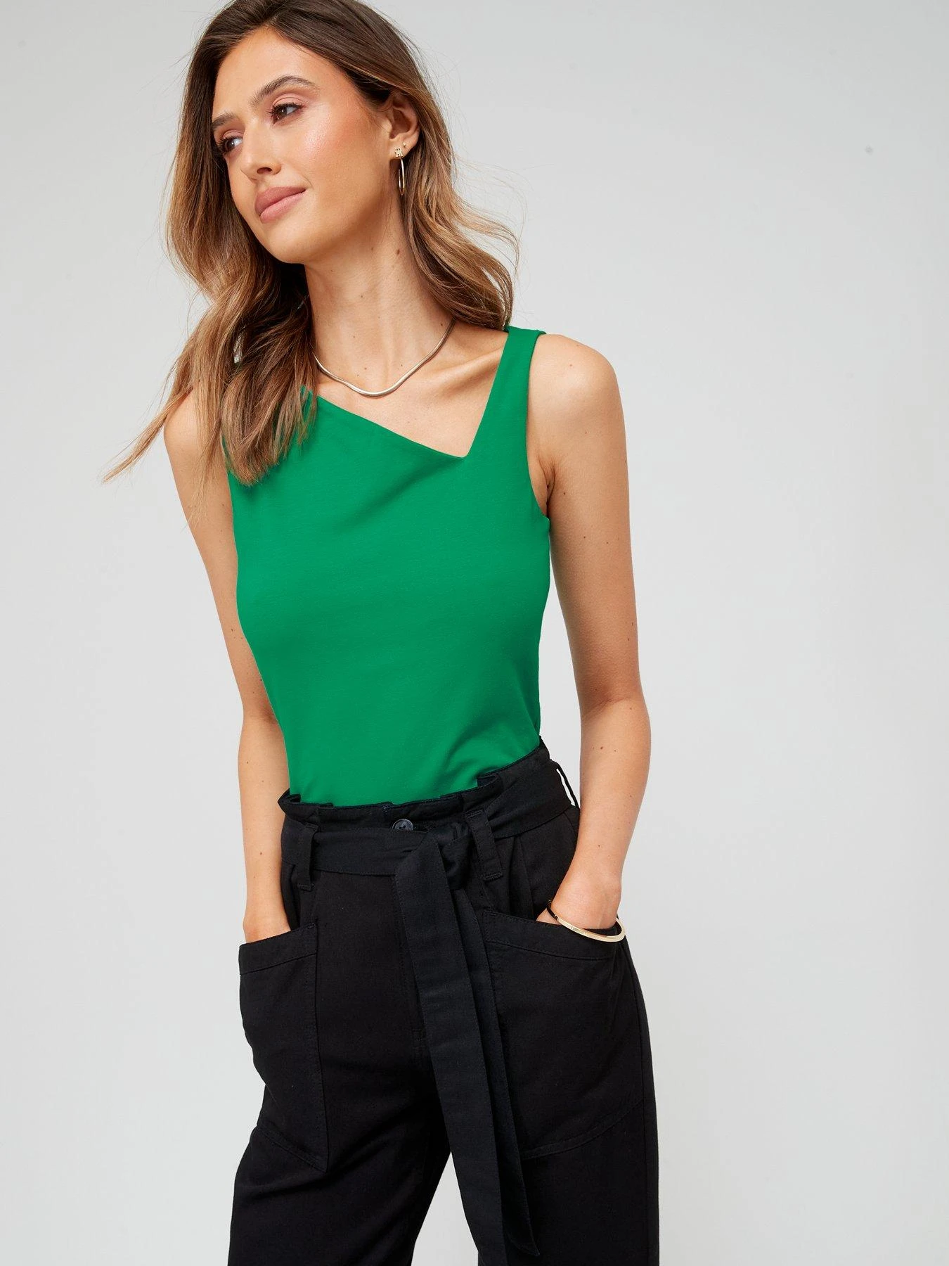 V By Very Paperbag Soft Touch Trousers - Black 6 V By Very Paperbag Soft Touch Trousers - Black - Image 4