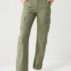 V By Very Utility Pocket Straight Leg Trousers - Khaki