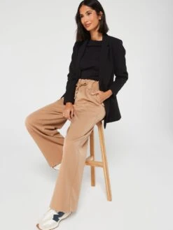 V By Very Elasticated Waist Wide Leg Trousers - Nude 13 V By Very Elasticated Waist Wide Leg Trousers - Nude -RIVE IS Clothing Shop VEY7P SQ6 0000000159 NUDE MDd2