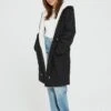 Michelle Keegan Reversible Teddy Longline Coat - Black
