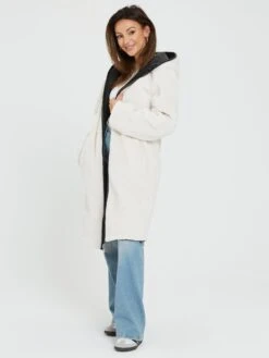 Michelle Keegan Reversible Teddy Longline Coat - Black 8 Michelle Keegan Reversible Teddy Longline Coat - Black -RIVE IS Clothing Shop VF11A SQ3 0000000004 BLACK MDo