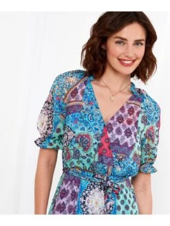 Joe Browns Aria Patchwork Print Maxi Dress - Multi -RIVE IS Clothing Shop VF3CD SQ4 0000000029 MULTI MDd