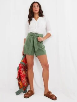 Joe Browns Sophisticated Safari Shorts -Green -RIVE IS Clothing Shop VF3CV SQ3 0000000047 GREEN MDo