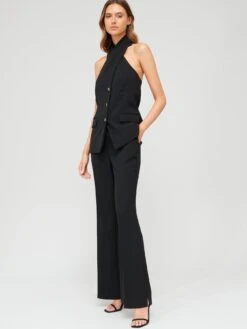 Fig & Basil Tailored Straight Trouser Co-ord - Black -RIVE IS Clothing Shop VFBWX SQ3 0000000004 BLACK MDo