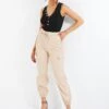 Quiz Faux Leather Combat Trousers