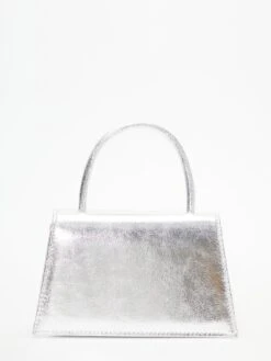 Quiz Shimmer Diamante Bow Mini Tote Bag -RIVE IS Clothing Shop VFMFY SQ4 0000000035 SILVER SLd