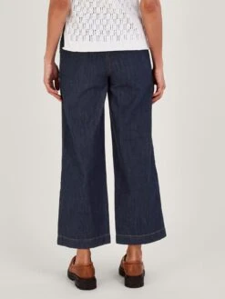 Monsoon Harper Crop Wide Leg Pull On Jean Reg - Blue -RIVE IS Clothing Shop VFU2O SQ2 0000000020 BLUE MDb