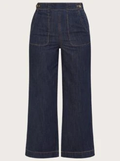 Monsoon Harper Crop Wide Leg Pull On Jean Reg - Blue -RIVE IS Clothing Shop VFU2O SQ4 0000000020 BLUE MDd