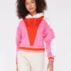 BOSS Eversi Colourblock Logo Hoodie - Pink