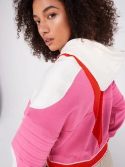 BOSS Eversi Colourblock Logo Hoodie - Pink -RIVE IS Clothing Shop VFU2X SQ4 0000000063 PINK MDd