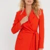 BOSS Jawana Tailored Tie Waist Blazer - Orange -RIVE IS Clothing Shop VFU3J SQ1 0000000198 ORANGE MDf