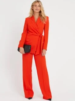 BOSS Jawana Tailored Tie Waist Blazer - Orange -RIVE IS Clothing Shop VFU3J SQ3 0000000198 ORANGE MDo
