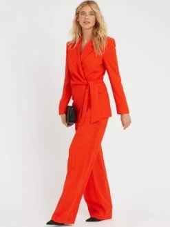 BOSS Jawana Tailored Tie Waist Blazer - Orange -RIVE IS Clothing Shop VFU3J SQ4 0000000198 ORANGE MDd