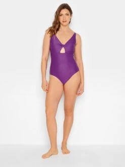 Long Tall Sally Purple Twist Cut Out Swimsuit -RIVE IS Clothing Shop VG7I0 SQ3 0000000039 PURPLE MDo