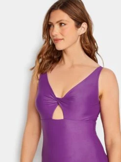 Long Tall Sally Purple Twist Cut Out Swimsuit -RIVE IS Clothing Shop VG7I0 SQ4 0000000039 PURPLE MDd