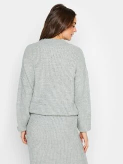 Long Tall Sally Funnel Neck Grey Jumper -RIVE IS Clothing Shop VG7K9 SQ2 0000000005 GREY MDb