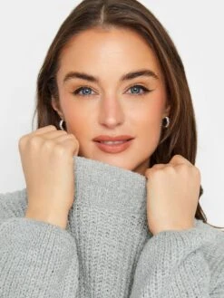 Long Tall Sally Funnel Neck Grey Jumper -RIVE IS Clothing Shop VG7K9 SQ4 0000000005 GREY MDd