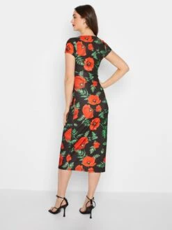 Long Tall Sally Poppy Short Sleeve Corset Dress - Black -RIVE IS Clothing Shop VG7OP SQ2 0000000004 BLACK MDb