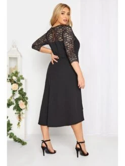 Yours Lace High Low Dress -RIVE IS Clothing Shop VG95T SQ2 0000000004 BLACK MDb