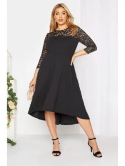 Yours Lace High Low Dress -RIVE IS Clothing Shop VG95T SQ3 0000000004 BLACK MDo