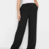 Long Tall Sally Black Wide Leg Linen Trouser 36" -RIVE IS Clothing Shop VG98C SQ1 0000000004 BLACK MDf