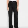 Long Tall Sally Black Pinstitch Linen Trouser 36"