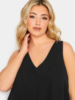 Yours Layered Sleeveless Top - Black -RIVE IS Clothing Shop VG9AR SQ4 0000000004 BLACK MDd