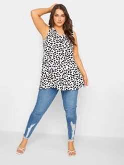 Yours Pleat Swing Vest Heart Markings White/Black 7 Yours Pleat Swing Vest Heart Markings White/Black -RIVE IS Clothing Shop VG9B6 SQ3 0000000013 WHITE MDo