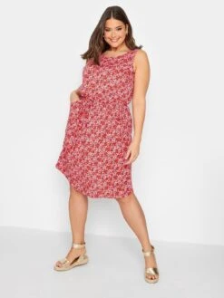 Yours Woven Sleeveless Pink Ditsy