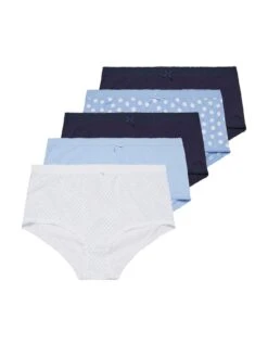 Yours 5 Pack Polka Dot Full Brief - Blue Multi -RIVE IS Clothing Shop VG9BP SQ4 0000000020 BLUE MDd