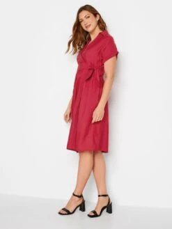Long Tall Sally Front Wrap Dress - Red