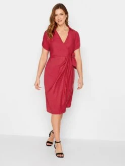Long Tall Sally Front Wrap Dress - Red -RIVE IS Clothing Shop VG9CG SQ3 0000000017 RED MDo