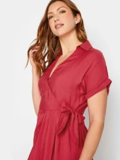 Long Tall Sally Front Wrap Dress - Red -RIVE IS Clothing Shop VG9CG SQ4 0000000017 RED MDd