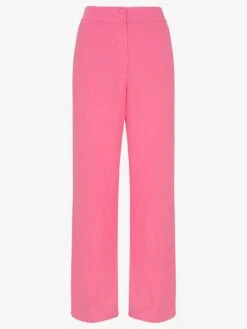 Mint Velvet Linen Blend Straight Trouser -RIVE IS Clothing Shop VGJ40 SQ5 0000000063 PINK MDd1