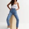 New Look Bright Blue Waist Enhance Tori Mom Jeans -RIVE IS Clothing Shop VGL38 SQ1 0000000020 BLUE MDf