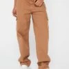 Calvin Klein Jeans 90’s Straight Leg Cotton Cargo Trousers - Brown -RIVE IS Clothing Shop VGTP9 SQ1 0000000143 BROWN MDf