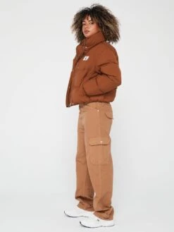 Calvin Klein Jeans 90’s Straight Leg Cotton Cargo Trousers - Brown -RIVE IS Clothing Shop VGTP9 SQ5 0000000143 BROWN MDd1