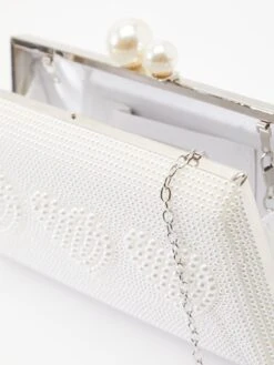 Quiz Heart Pearl Box Bag -RIVE IS Clothing Shop VGYOW SQ4 0000000013 WHITE SLd