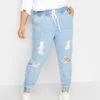 Yours Ripped Jogger Jean Bleach