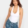 Long Tall Sally Floral Print Denim Short - Mid Wash -RIVE IS Clothing Shop VH03N SQ1 0000000020 BLUE MDf