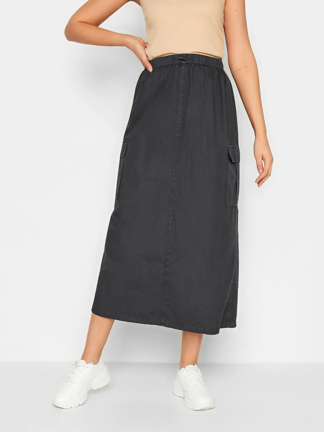 Long Tall Sally Cargo Parachute Maxi Skirt - Black 3 Long Tall Sally Cargo Parachute Maxi Skirt - Black