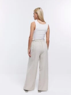 RI Petite Petite Linen Trouser - Beige 8 RI Petite Petite Linen Trouser - Beige -RIVE IS Clothing Shop VH3MM SQ2 0000000005 GREY MDb