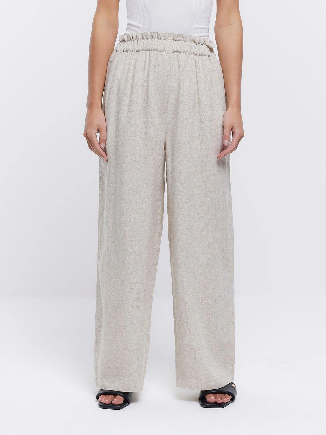 RI Petite Petite Linen Trouser - Beige 6 RI Petite Petite Linen Trouser - Beige - Image 4