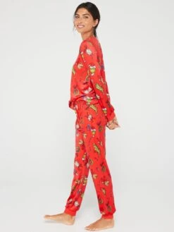 The Grinch Ladies Grinch Fleece Mini Me Christmas Pyjamas - Red -RIVE IS Clothing Shop VHA0C SQ6 0000000017 RED MDd1